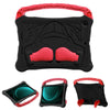 For Samsung Galaxy Tab S9 FE Boxing Series Kickstand EVA Shockproof Tablet Case with Shoulder Strap(Black Red)