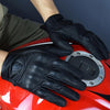 GHOST RACING GR-ST06 Breathable Touch Screen Motorcycle Riding Leather Gloves Anti-Fall Locomotive Gloves, Size: L(Black)