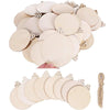 10pcs/Set Wood Chip Hand-Painted Christmas Tree Props Christmas Pendants, Size: 9x7.6cm