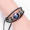 Twelve Constellations Multilayer Beaded Cowhide Bracelet, Style: Aquarius Luminous