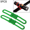 5 PCS Silicon Strap Mountain Road Bike Torch Phone Flashlight  Elastic Bandage Bicycle Light Mount Holder(Green)