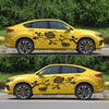 2 PCS/Set D-545 Rose Pattern Car Modified Decorative Sticker(Black)