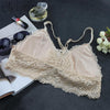 Camisole Female Wrapped Chest Tube Top Underwear Sexy Lace Gathered Base Bra with Chest Pad, Size:One Size(Blue)