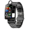 K20 1.14 inch Steel Band Earphone Detachable Life Waterproof Smart Watch Support Bluetooth Call(Black)