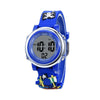 JNEW A380-20092 Children Cartoon 3D Pirate Ship Waterproof Time Cognitive Multifunction Sports LED Electronic Watch(Blue)