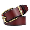 Dandali L8037 Men Casual Imitation Copper Buckle Leather Belt Waistband, Length: 115-125cm (Coffee)