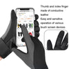 Touch Screen Anti-slip Waterproof Outdoor Sports Warm Cycling Gloves, Size: S(Black)