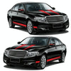 D-1037 Striped Car Sticker Car Side Door Cover Rearview Mirror Combination Sticker(Red)
