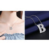 Women Fashion S925 Sterling Silver English Alphabet Pendant Necklace, Style:B