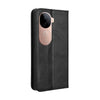 For vivo V40e 5G / iQOO Z9S 5G Magnetic Buckle Retro Texture Leather Phone Case(Black)