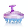 Silicone Head Scalp Massage Brush Hair Washing Scalp Cleanse Comb (Translucent Purple)
