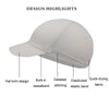 Summer Riding Sunscreen Hat Breathable Outdoor Climbing Fishing Running Sports Cap, Size: Free Code(light grey)