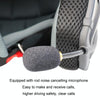KUQIBAO Motorcycle Smart Bluetooth Sun Protection Double Lens Safety Helmet, Size: XL(White Phantom Fiber+Black Tail)