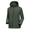 Men Casual Youth Full Zip Hooded Rainproof Jacket, Size: XXXL(Green)