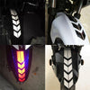 10 PCS Car Stripe Reflective Sticker Motorcycle Fender Arrow Stickers(Black)