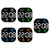 6633 LED Screen Digital Display Timing Desktop Alarm Clock Living Room Hanging Clock(White Light)