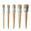 Round Head Long Handle Paintbrush Bristle Wood Handle Brush, Diameter: 20mm