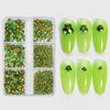 2 Sets Nail Art 6 Grid Pointed Bottom Diamond Nail Jewelry, Specification: 01 White Diamond
