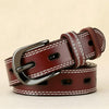 ZK--049 Double-stitched Hollow Pin Buckle Belt, Length: 105cm(Red Brown)