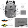 AUGUR 966 Retro Casual Oxford Cloth Backpack Shoulders Laptop Bag(Grey)