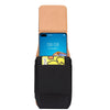 For 5.2 inch Mobile Phone Cowhide Texture Oxford Cloth Waist Bag(Black)