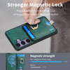 For Samsung Galaxy S25 Ultra 5G Retro Splitable Magnetic Card Bag Leather Phone Case(Green)