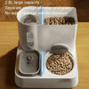 Automatic Pet Feeder & Water Dispenser, 2.8L Food, 1L Water, Grey