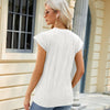 Ladies Summer Round Neck Loose Short Sleeve T-Shirt, Size: M(White)