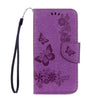 For Galaxy S8 Butterflies Embossing Horizontal Flip Leather Case with Holder & Card Slots & Wallet & Lanyard(Purple)