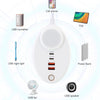 YF-106 USB- C / Type-Cx2+USBx2 Oval PD Socket Phone Charger with Light, Plug Type:EU Plug(White)