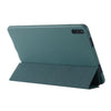 For Huawei Matepad 10.4 GEBEI Shockproof Horizontal Flip Leather Case with Three-folding Holder(Dark Green)