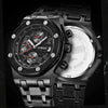 OCHSTIN 6100D Multifunctional Quartz Waterproof Luminous Steel Strap Men Watch(Silver 01)