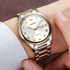 OLEVS 5563 Men Luminous Waterproof Quartz Watch(White + Gold)