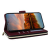 For Samsung Galaxy S24 FE 5G Nine-card Slots Zipper Wallet Bag Leather Phone Case(Wine Red)