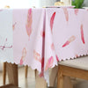 Printinging Coffee Dining Table Cloth PVC Waterproof Oilproof Anti-scalding Tablecloth, Size:140x180cm Dining Table(Hello Pink)