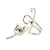 Cute Cats Earrings Ladies No Ear Hole Eared Bone Clip(Silver Model 2)