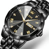 OLEVS 9931 Men Luminous Waterproof Quartz Watch(Black)