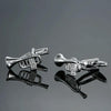 Brass Music Series Instrument Note Cufflinks, Color: Silver Trumpet