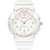 SANDA Small Fresh Digital All-match Waterproof Luminous Student Watch(White Rose Gold)