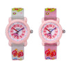 JNEW A335-20082 Children Cartoon 3D Butterfly Waterproof Time Cognitive Silicone Jelly Strap Quartz Watch(Loose Powder White)