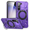 For Samsung Galaxy S25 5G MagSafe Magnetic Shockproof Phone Case with Ring Holder(Purple)