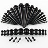 36PCS Unisex Acrylic Ear Expansion Ear Extender 14G-00G Accessories Set(Black)