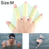 Silicone Swimming Web Fins Hand Flippers Training Gloves, M(Green)