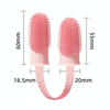 2x Pet Finger Toothbrush, Dog & Cat Teeth Cleaning, Pink
