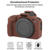 For Canon EOS R100 Litchi Texture Soft Silicone Protective Case(Coffee)
