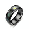 Smart Temperature Ring Stainless Steel Personalized Temperature Display Couple Ring, Size: 13(Black)