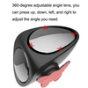 2 in 1 Car Blind Spot Mirror Reversing Parking Wide Angle Mirror 360 Degree Rotation Adjustable Convex Rear View Mirror(Black Left)
