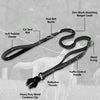 Bungee Dog Lead, Reflective, Dual Handle, Khaki - Medium/Large Dogs
