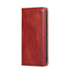 For Asus Zenfone 9 Gloss Oil Solid Color Magnetic Leather Phone Case(Brown)