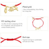 S925 Sterling Silver Lucky Symbol Red Rope Bracelet Women Jewelry